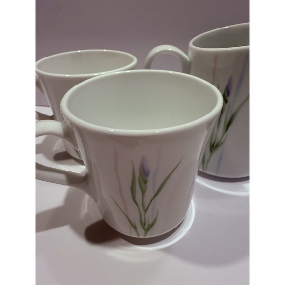 Corning Meadow Iris Creamer Sugar Set 8 Mugs Vintage USA - Picture 4 of 9